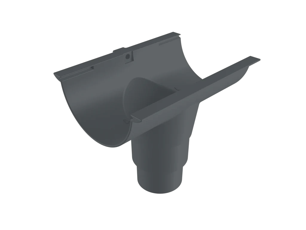 Sentinal Snap-Fit Aluminium Beaded Half Round Gutter Outlet - 150mm - Image 9