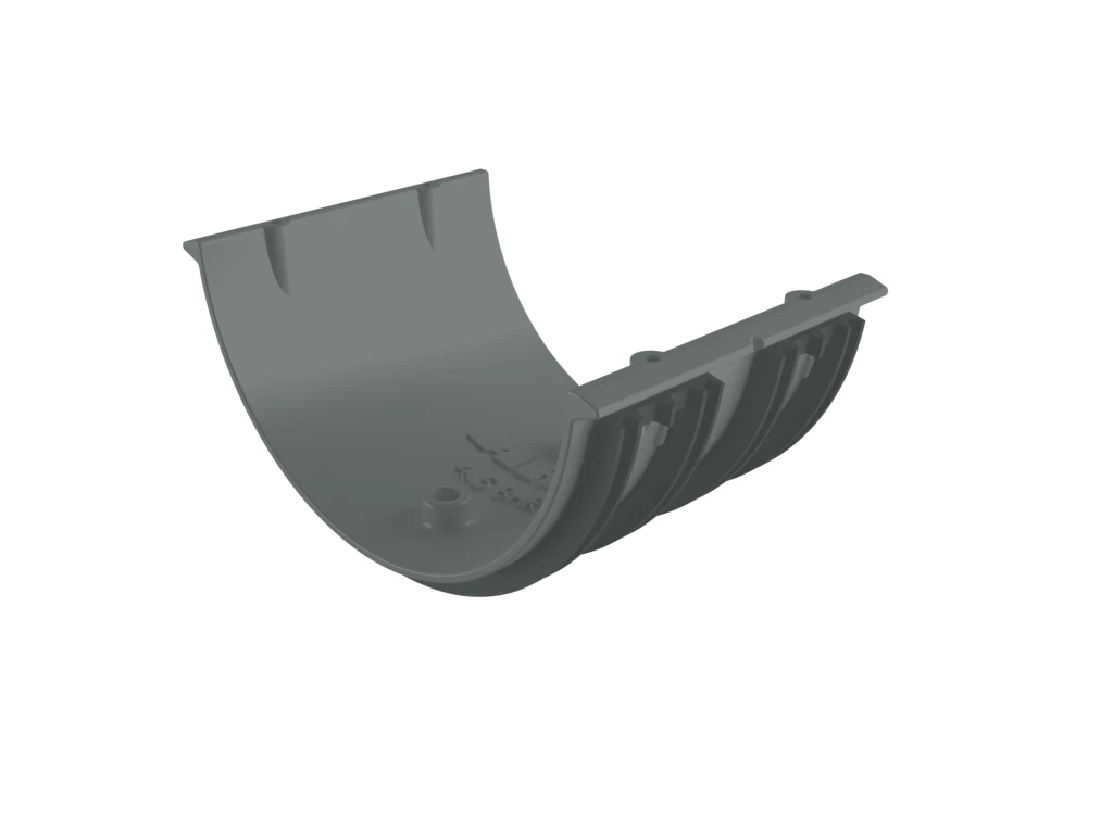 Sentinal Snap-Fit Aluminium Beaded Half Round Gutter Union Connector - Image 7