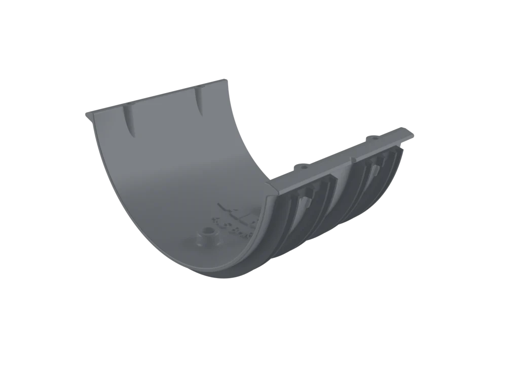 Sentinal Snap-Fit Aluminium Beaded Half Round Gutter Union Connector - Image 8
