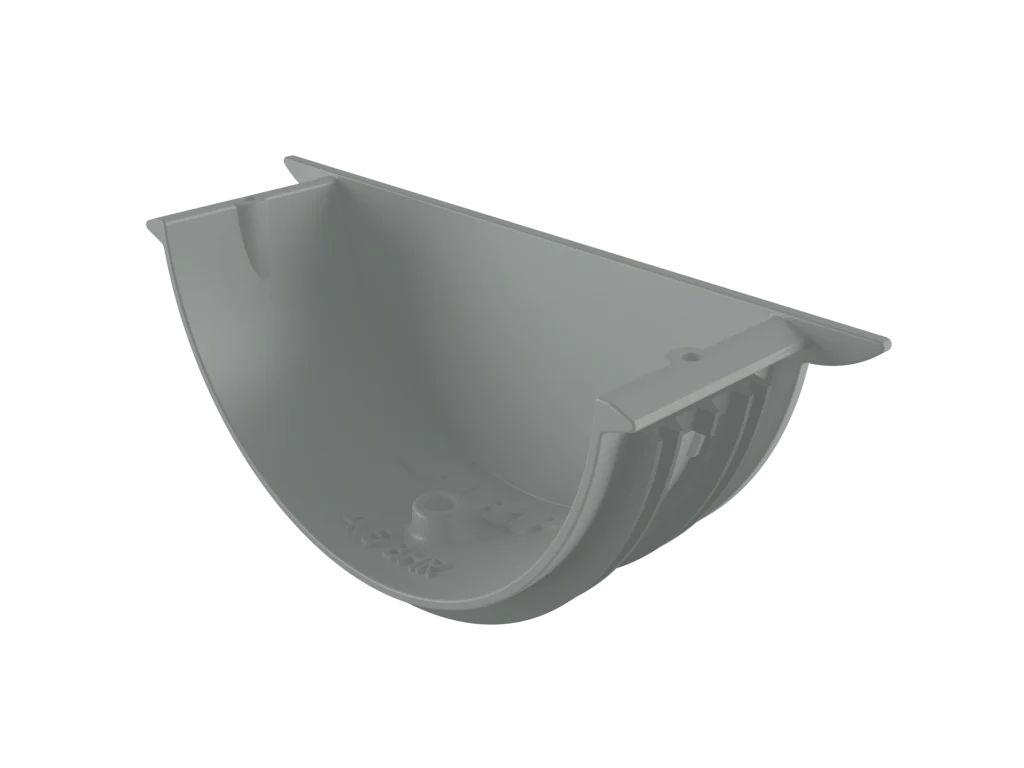 Sentinal Snap-Fit Aluminium Beaded Half Round Gutter Universal Stop End - Image 14