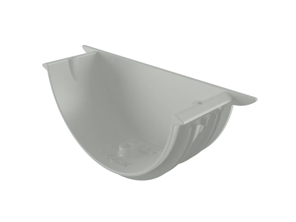 Sentinal Snap-Fit Aluminium Beaded Half Round Gutter Universal Stop End - Image 15