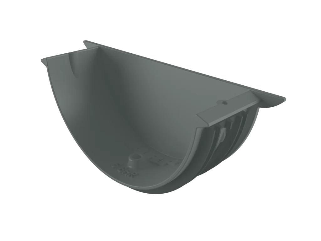 Sentinal Snap-Fit Aluminium Beaded Half Round Gutter Universal Stop End - Image 25