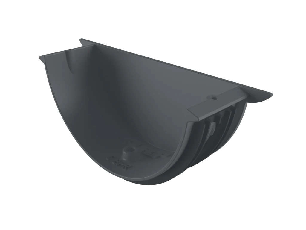 Sentinal Snap-Fit Aluminium Beaded Half Round Gutter Universal Stop End - Image 27