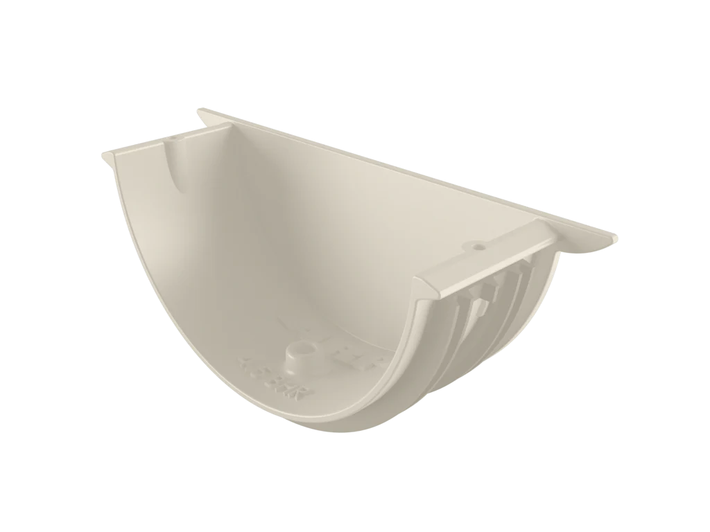 Sentinal Snap-Fit Aluminium Beaded Half Round Gutter Universal Stop End - Image 3