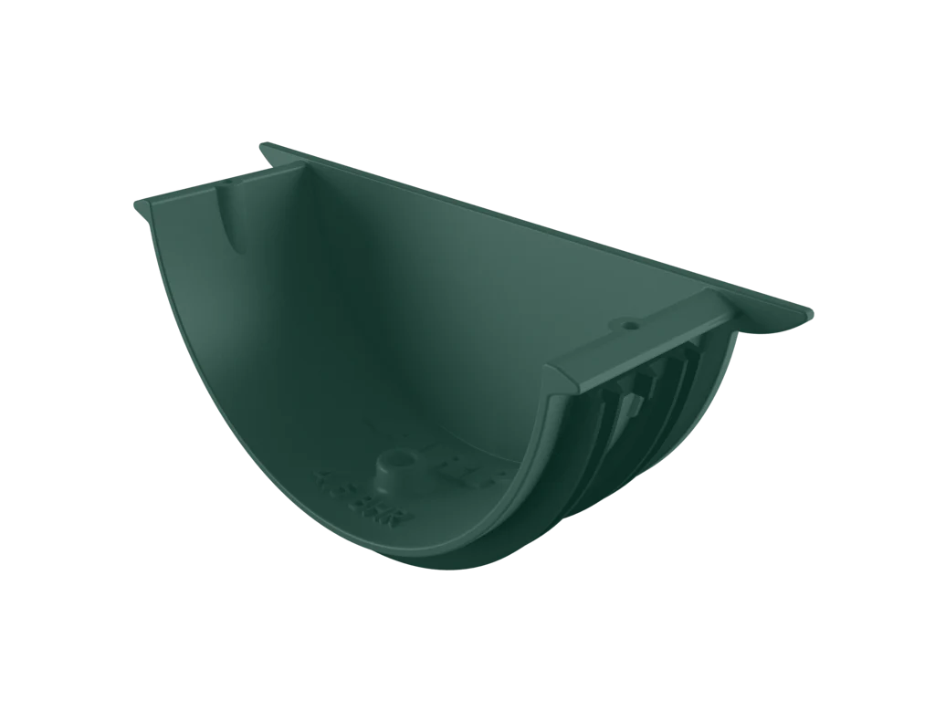 Sentinal Snap-Fit Aluminium Beaded Half Round Gutter Universal Stop End - Image 6
