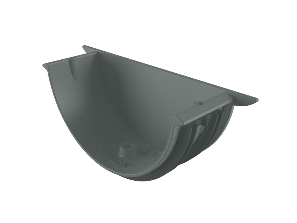 Sentinal Snap-Fit Aluminium Beaded Half Round Gutter Universal Stop End - Image 7