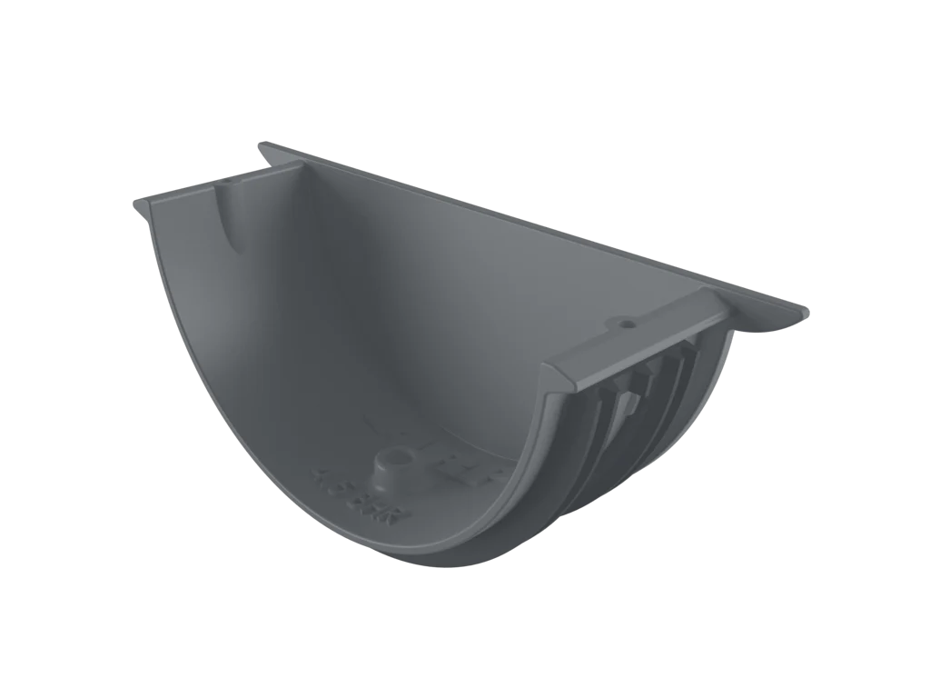 Sentinal Snap-Fit Aluminium Beaded Half Round Gutter Universal Stop End - Image 8
