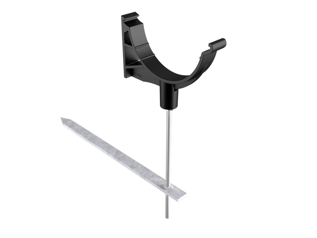 Sentinal Snap-Fit Aluminium Beaded Half Round Rise & Fall Bracket