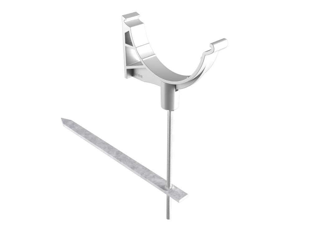 Sentinal Snap-Fit Aluminium Beaded Half Round Rise & Fall Bracket - Image 2