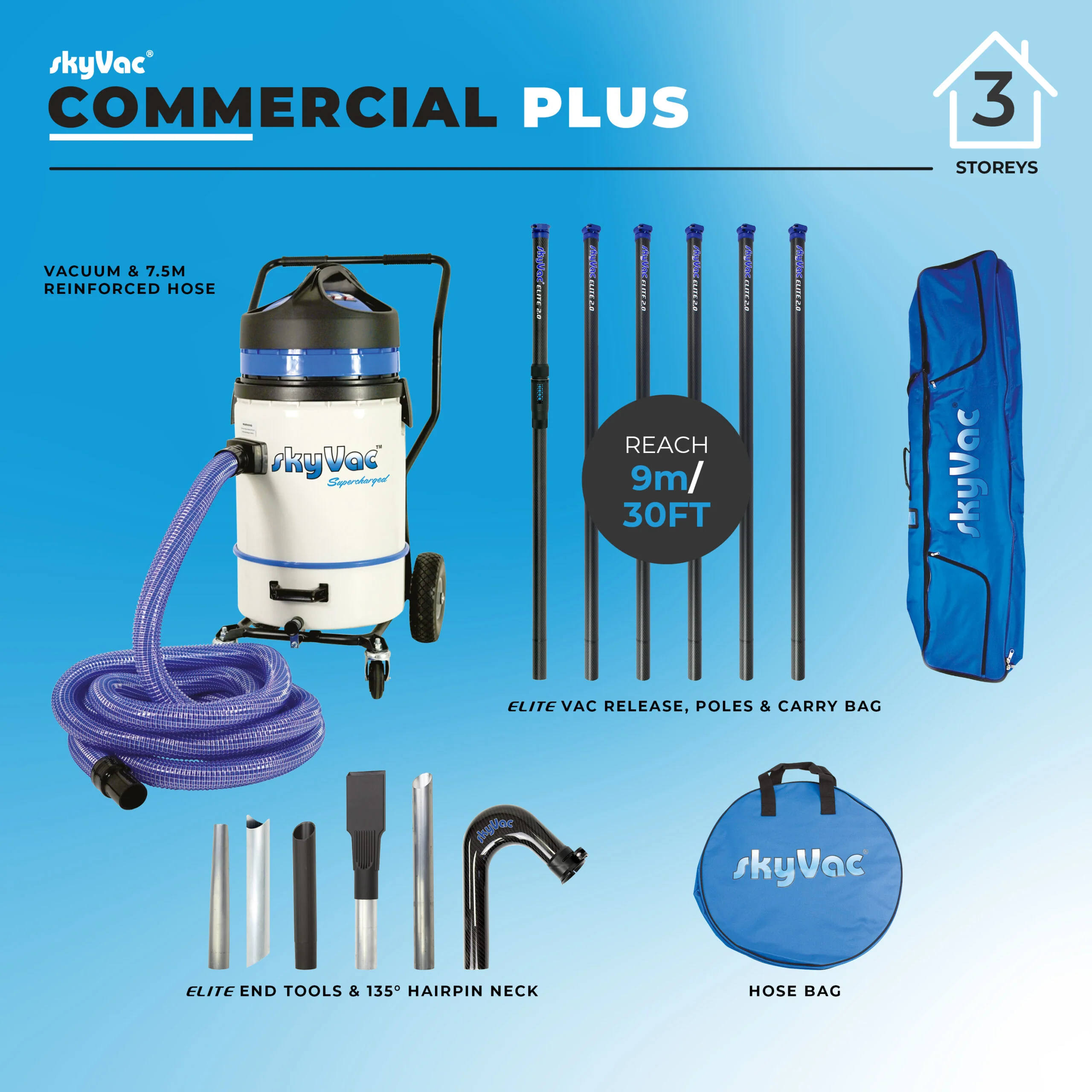 skyVac® Commercial Plus with Elite Poles - Image 7