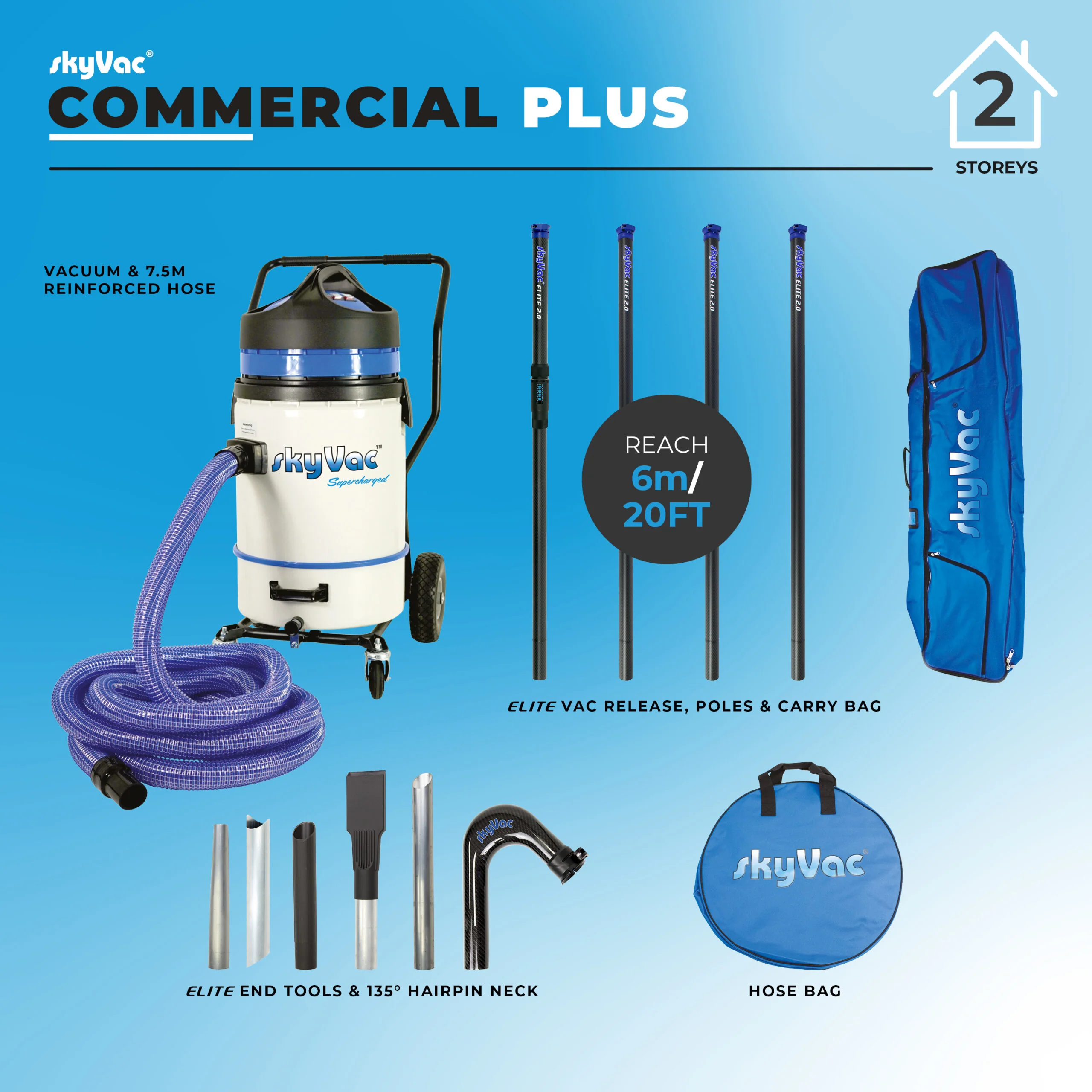 skyVac® Commercial Plus with Elite Poles - Image 8